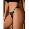 imageMilumia Women Lace Cheeky Sexy GString Thong Low Rise PantiesBlack
