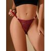 imageMilumia Women Lace Cheeky Sexy GString Thong Low Rise PantiesBurgundy