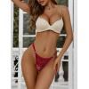 imageMilumia Women Lace Cheeky Sexy GString Thong Low Rise PantiesBurgundy