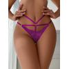 imageMilumia Women Sexy Panties Criss Cross Cut Out Lace Underwear Cheeky Briefs Strappy Bikini HipstersPurple
