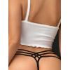 imageMilumia Women Sexy Panties Strappy Heart Print Cut Out Low Rise Cheeky UnderwearBlack