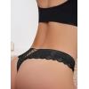 imageMilumia Women V Cut Bow Knot Lace Sexy Panties Romantic Cheeky Lingerie Underwear BriefsBlack
