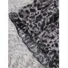 imageMilumia Womens 2 Piece Leopard Print Pajama Set Lace Mesh Cami Top Shorts PajamasBlack and White