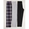 imageMilumia Womens 3 Pack Pajama Pants Plaid Letter Lounge Sleep Pj Pants SleepwearMulti