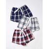 imageMilumia Womens 3 Pack Pajama Shorts Plaid Elastic Waist Pj Sleep ShortsBlue Red Multi