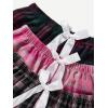 imageMilumia Womens 3 Pack Pajama Shorts Plaid Elastic Waist Pj Sleep ShortsMulti Blue Pink Green