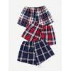 imageMilumia Womens 3 Pack Pajama Shorts Plaid Elastic Waist Pj Sleep ShortsMulti Red Blue White