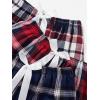 imageMilumia Womens 3 Pack Pajama Shorts Plaid Elastic Waist Pj Sleep ShortsMulti Red Blue White