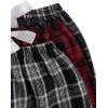 imageMilumia Womens 3 Pack Pajama Shorts Plaid Elastic Waist Pj Sleep ShortsRed and Grey