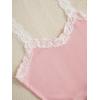 imageMilumia Womens 3 Piece Pajama Sets Floral Lace Cami Top and Shorts ampamp Pants Pj Sets LoungewearPink