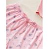 imageMilumia Womens 3 Piece Pajama Sets Floral Lace Cami Top and Shorts ampamp Pants Pj Sets LoungewearPink All