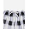 imageMilumia Womens 3 Pieces Pajamas Cami Top and Plaid Shorts Pants Pj Sets SleepwearBlack and White