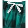 imageMilumia Womens 3 Pieces Pajamas Cami Top and Plaid Shorts Pants Pj Sets SleepwearDark Green