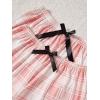 imageMilumia Womens 3 Pieces Pajamas Cami Top and Plaid Shorts Pants Pj Sets SleepwearPink