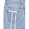imageMilumia Womens Bow Knot High Waist Denim Skirt Bodycon Casual Jean SkirtsBlue