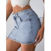 imageMilumia Womens Bow Knot High Waist Denim Skirt Bodycon Casual Jean SkirtsLight Wash