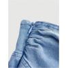 imageMilumia Womens Bow Tie Front Denim Tube Top Strapless Ruffle Hanky Hem Western Concert Crop TopsBlue