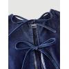 imageMilumia Womens Button Front Denim Vest Sleeveless Crew Neck Tie Back Tank TopsDeep Blue