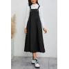 imageMilumia Womens Casual Denim Overall Dress Sleeveless Flowy Baggy Long Jean Jumper DressesBlack