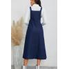 imageMilumia Womens Casual Denim Overall Dress Sleeveless Flowy Baggy Long Jean Jumper DressesBlueupgrade