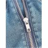 imageMilumia Womens Denim Bustier Crop Top Zip Front Spaghetti Strap Jean Cami Tank TopsMedium Wash
