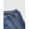 imageMilumia Womens Embroidery Denim Tube Top Zip Front Strapless Sleeveless Bandeau Crop Tops