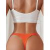 imageMilumia Womens G String Sexy Thong Bow Decor Low Rise Thongs Underwear Bikini PantiesCoral Orange