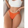 imageMilumia Womens G String Sexy Thong Bow Decor Low Rise Thongs Underwear Bikini PantiesCoral Orange