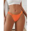 imageMilumia Womens G String Sexy Thong Bow Decor Low Rise Thongs Underwear Bikini PantiesCoral Orange
