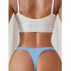 imageMilumia Womens G String Sexy Thong Bow Decor Low Rise Thongs Underwear Bikini PantiesLight Blue