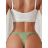 imageMilumia Womens G String Sexy Thong Bow Decor Low Rise Thongs Underwear Bikini PantiesLime Green