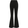 imageMilumia Womens Goth Vintage Graphic Print Velvet Bell Bottom Pants Y2K Flared Leg LeggingsBlack