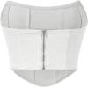 imageMilumia Womens Hanky Hem Denim Tube Top Strapless Zip Back Corset Bandeau TopsWhite