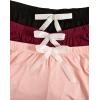 imageMilumia Womens Plus Size Pajama Shorts 3 Pack Ruffle Hem Sleep Lounge Pj ShortsBurgundy and Black