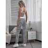 imageMilumia Womens Two Piece Outfit Houndstooth Plaid Crop Tank Top and Pants SetA Black and White