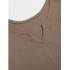 imageMilumia Womens Two Piece Pajama Crop Tank Top Tie Waist Fluffy Teddy Shorts Lounge SetA Brown and Beige