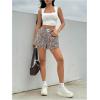 imageMilumia Womens Y2K Leopard Print Boxer Shorts Casual Elastic Waist Mini ShortsBrown