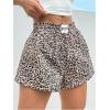imageMilumia Womens Y2K Leopard Print Boxer Shorts Casual Elastic Waist Mini ShortsBrown