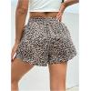 imageMilumia Womens Y2K Leopard Print Boxer Shorts Casual Elastic Waist Mini ShortsBrown