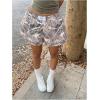 imageMilumia Womens Y2K Leopard Print Boxer Shorts Casual Elastic Waist Mini ShortsMultir Apricot