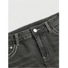 imageMilumia Womens Y2k Rhinestone Decor Denim Shorts Punk Skinny Mini Shorts with PocketGrey