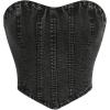 imageMilumia Womens Denim Corset Top Strapless Sleeveless Jean Tube Crop Bandeau