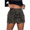 imageMilumia Womens Plus Size Leopard Print Button Front Mini Skirt High Waisted SkirtMulticolor