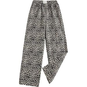 imageMilumia Girls Leopard Print Wide Leg Elastic Waisted Casual Boxer Long PantsMulticolor