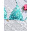 imageMilumia Floral Halter String Triangle Bikini Top for Women Bathing Suit Swim TopMint Green