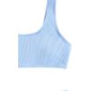 imageMilumia Girls 2 Piece Bathing Suit Solid Sport High Waist Bikini Set SwimsuitBlue