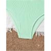 imageMilumia Girls 2 Piece Bathing Suit Solid Sport High Waist Bikini Set SwimsuitGreen