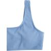 imageMilumia Girls 2 Piece Bathing Suit Solid Sport High Waist Bikini Set SwimsuitLight Blue