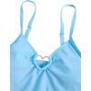 imageMilumia Girls 2 Piece Bikini Sets Ring Linked Spaghetti Strap Swimsuit Bathing SuitBlue