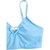 imageMilumia Girls 2 Piece Bikini Sets Ring Linked Spaghetti Strap Swimsuit Bathing SuitBlue